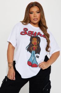 Bratz Sasha Slay Tee - White sold by Fashion Nova