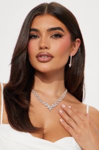 Shine Through The Night Necklace And Earring Set - Gold sold by Fashion Nova