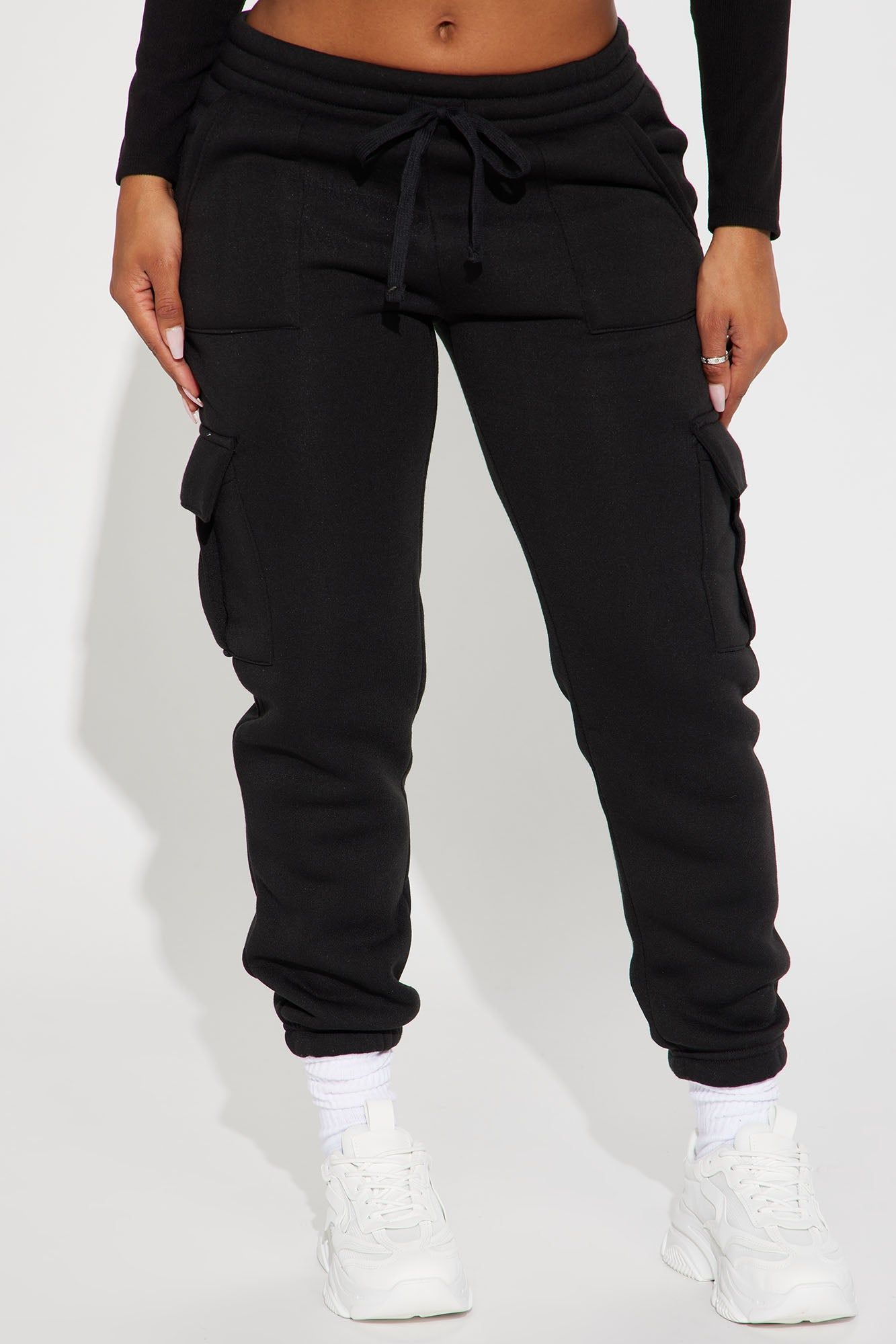 My Goodies Fleece Cargo Lounge Jogger - Black sold by Fashion Nova product image thumbnail 2