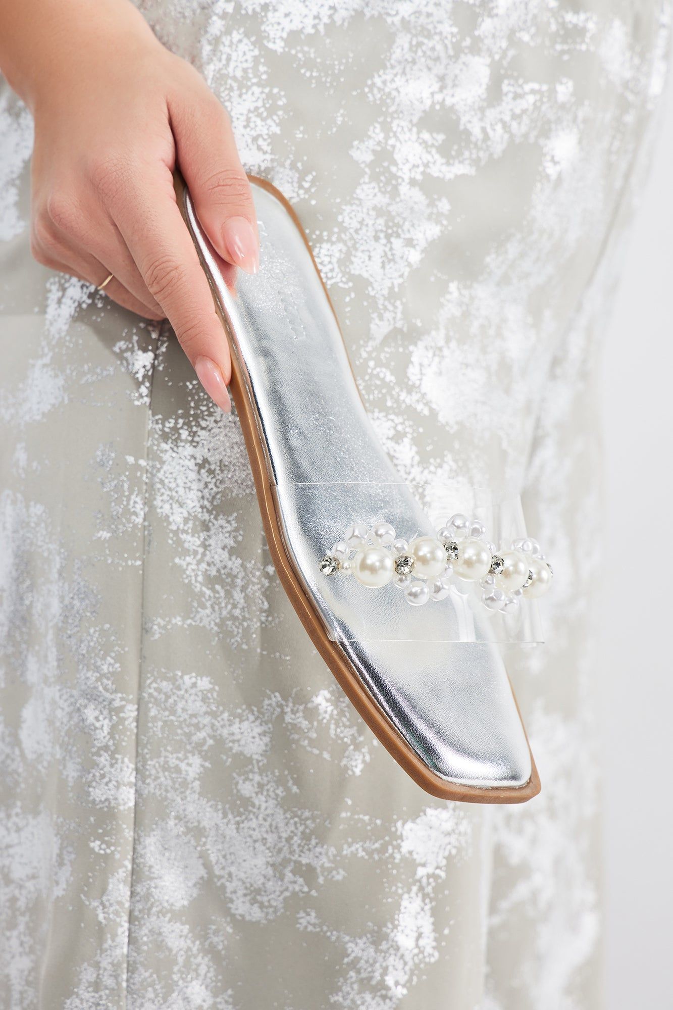 Shilah Flat Sandals - Silver sold by Fashion Nova product image thumbnail 2