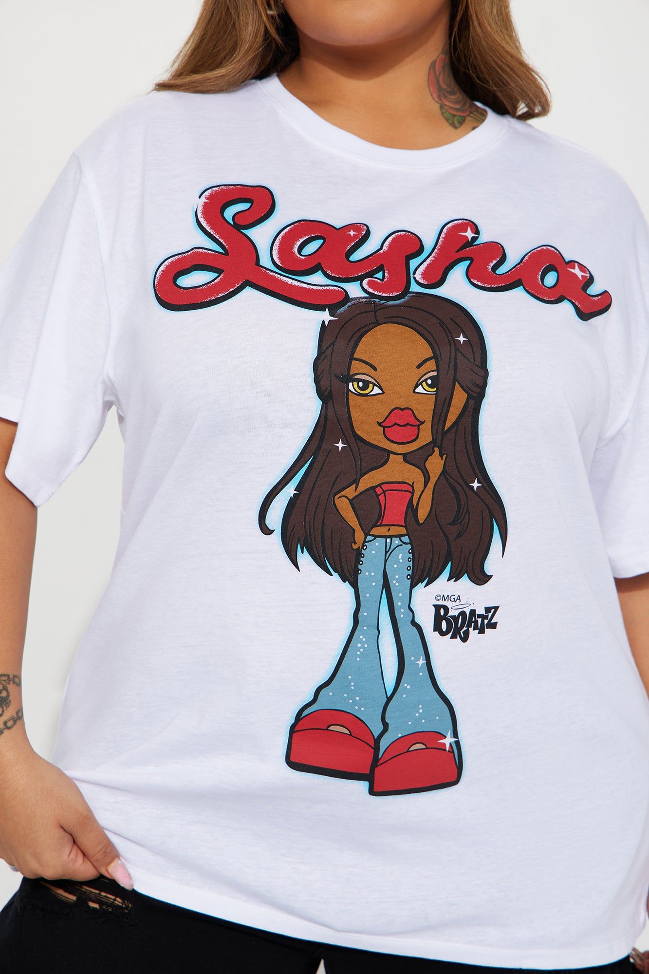 Bratz Sasha Slay Tee - White sold by Fashion Nova product image thumbnail 5