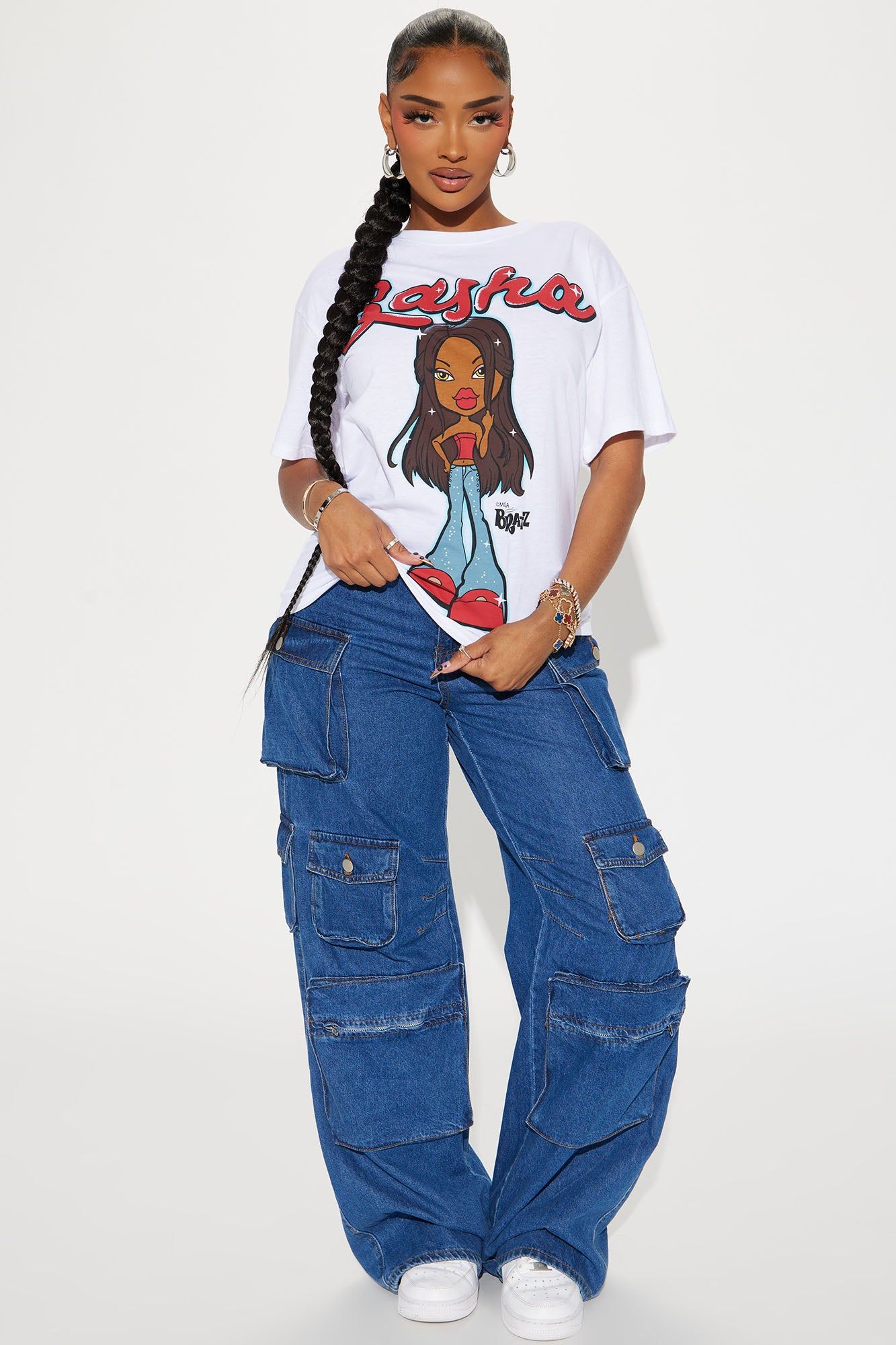 Bratz Sasha Slay Tee - White sold by Fashion Nova product image thumbnail 3