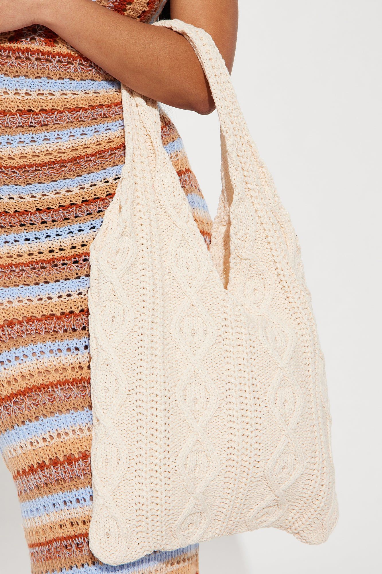 Summer Glow Crochet Tote Bag - Ivory sold by Fashion Nova