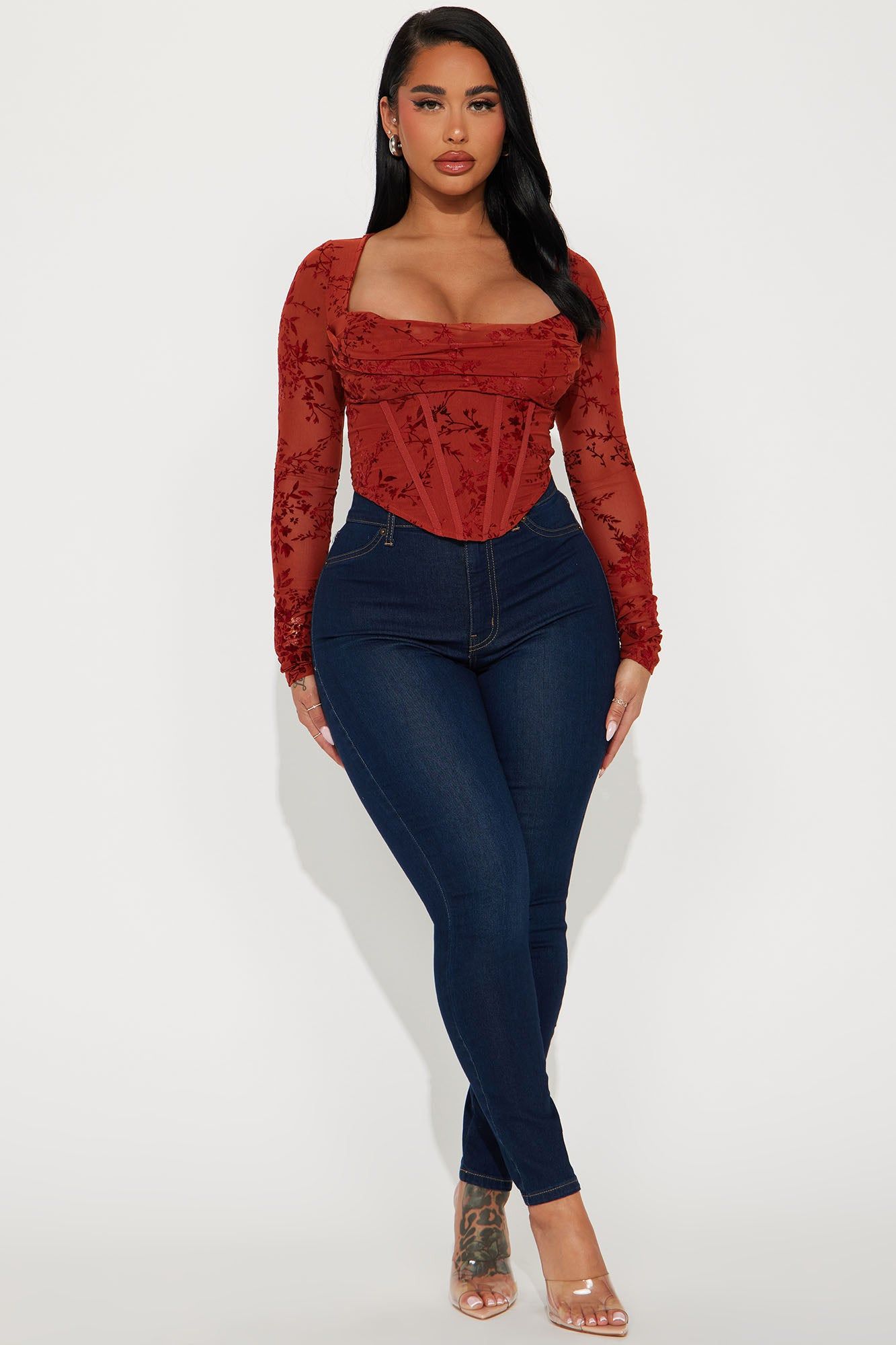 Long Distance Love Corset Top - Rust sold by Fashion Nova product image thumbnail 2