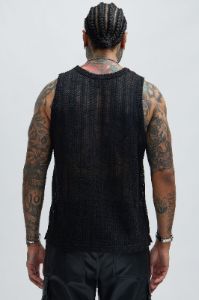 Atlas Textured Tank - Black sold by Fashion Nova