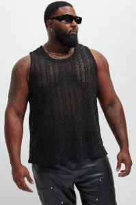 Atlas Textured Tank - Black sold by Fashion Nova
