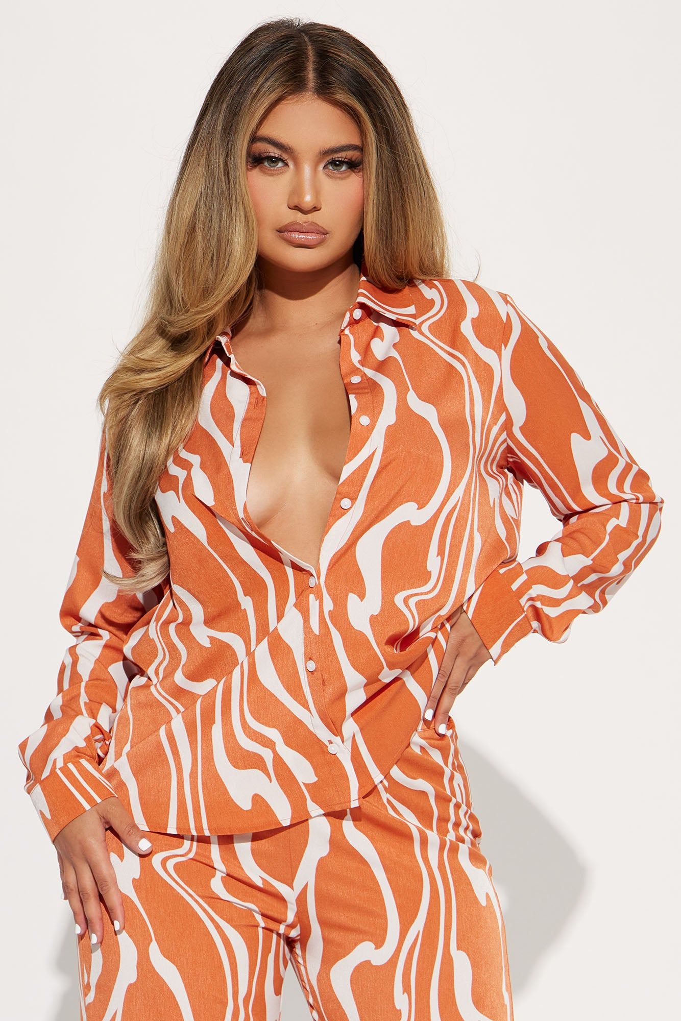 Valentina Pant Set - Rust/combo sold by Fashion Nova product image thumbnail 2