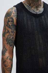 Atlas Textured Tank - Black sold by Fashion Nova