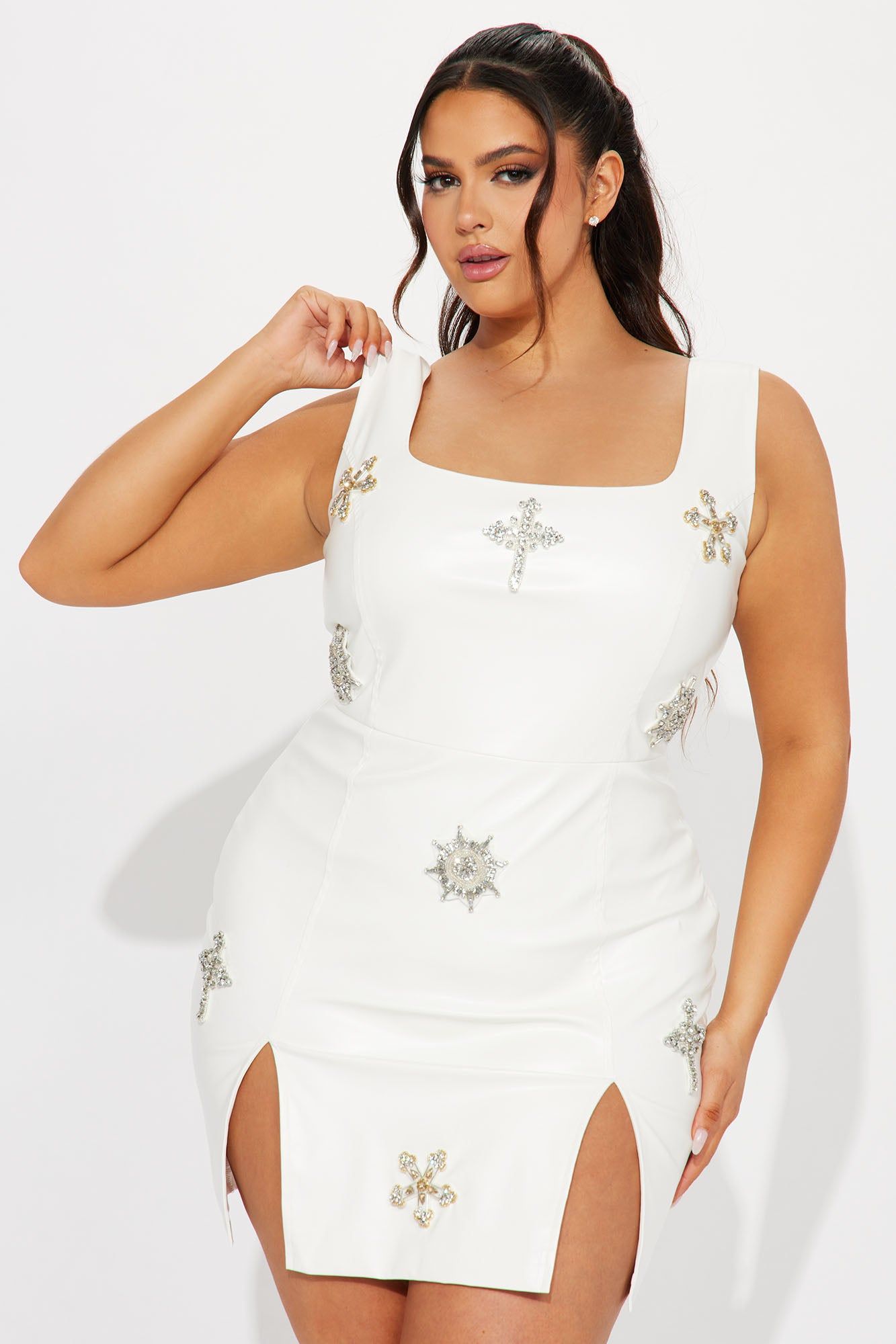 Dazzling Muse Mini Dress - Cream sold by Fashion Nova product image thumbnail 4