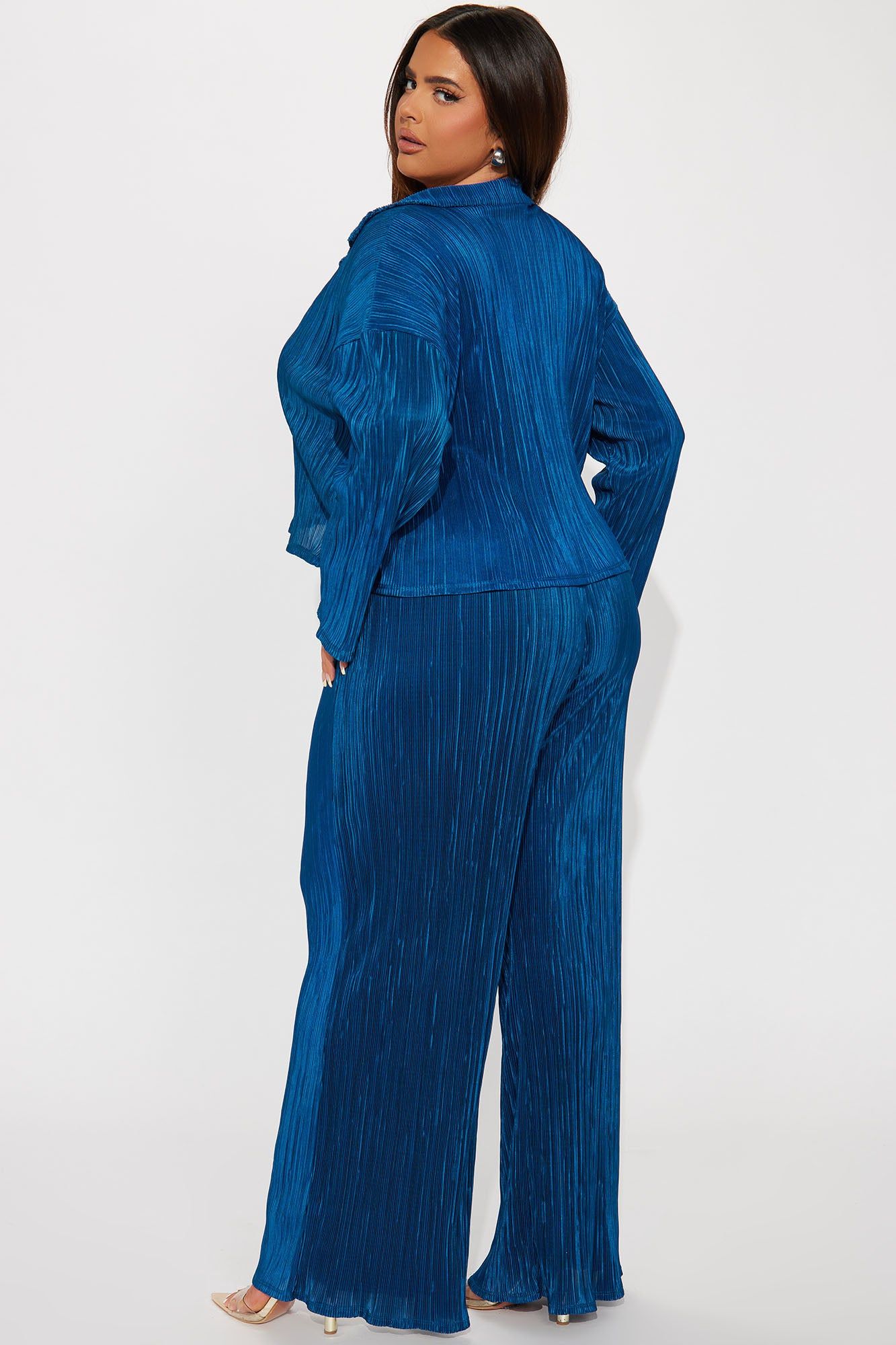 Kenzy Plisse Pant Set - Teal sold by Fashion Nova product image thumbnail 6