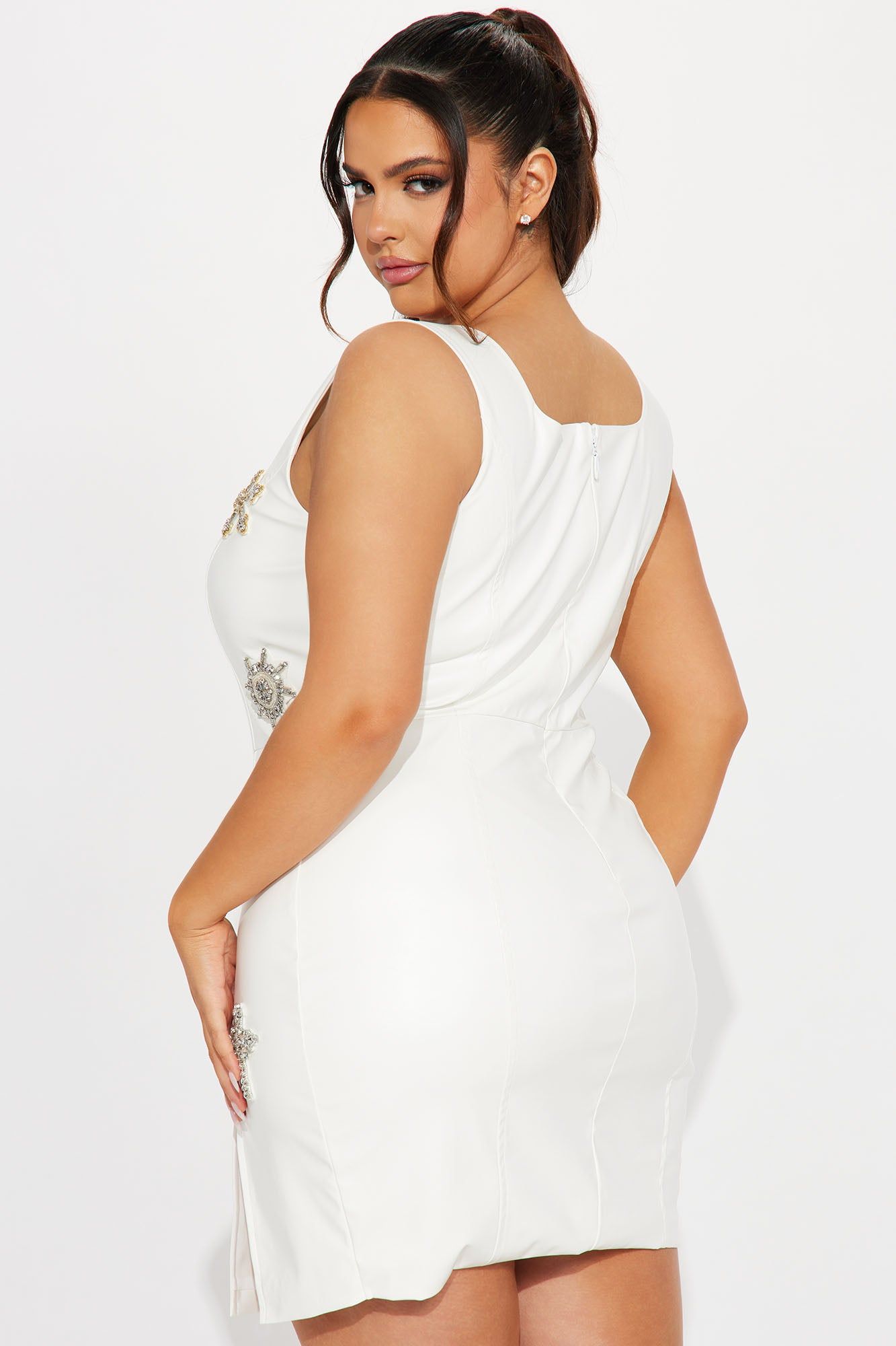 Dazzling Muse Mini Dress - Cream sold by Fashion Nova product image thumbnail 7