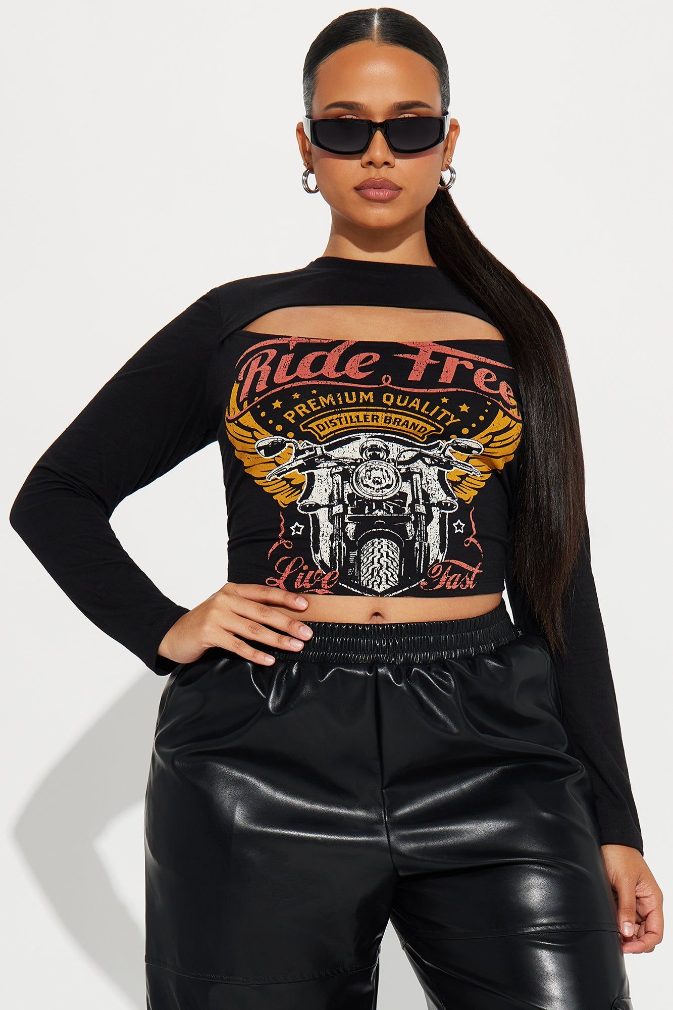 Ride Out Graphic Top - Black sold by Fashion Nova product image thumbnail 5