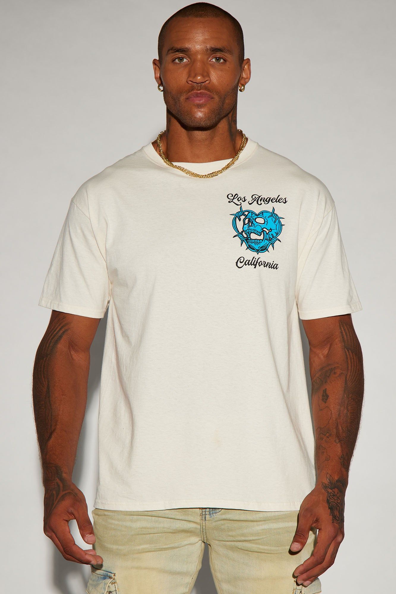 LA With Love Short Sleeve Tee - Cream sold by Fashion Nova product image thumbnail 4