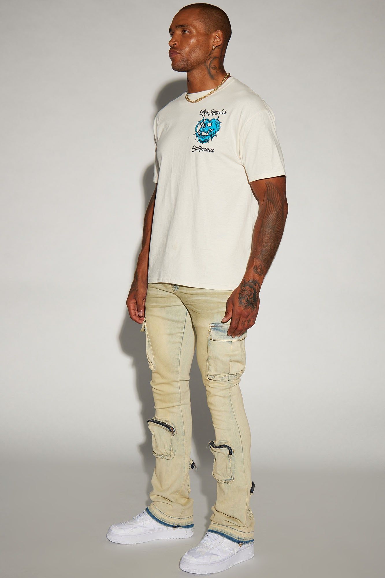 LA With Love Short Sleeve Tee - Cream sold by Fashion Nova product image thumbnail 2