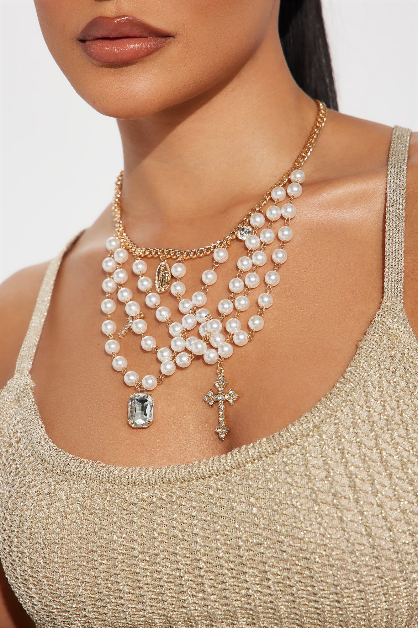 Goddess From Heaven Necklace - Gold sold by Fashion Nova