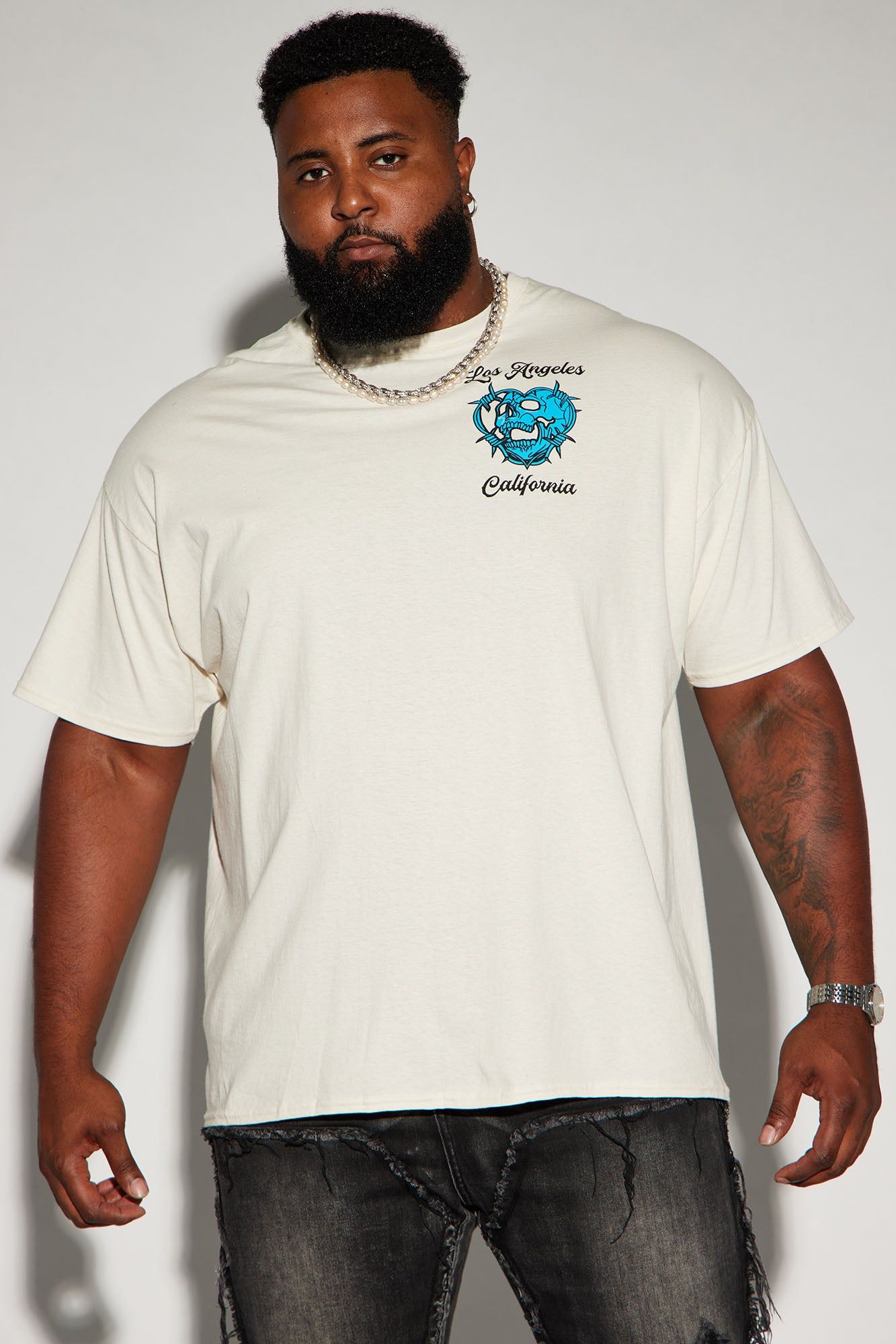 LA With Love Short Sleeve Tee - Cream sold by Fashion Nova product image thumbnail 7