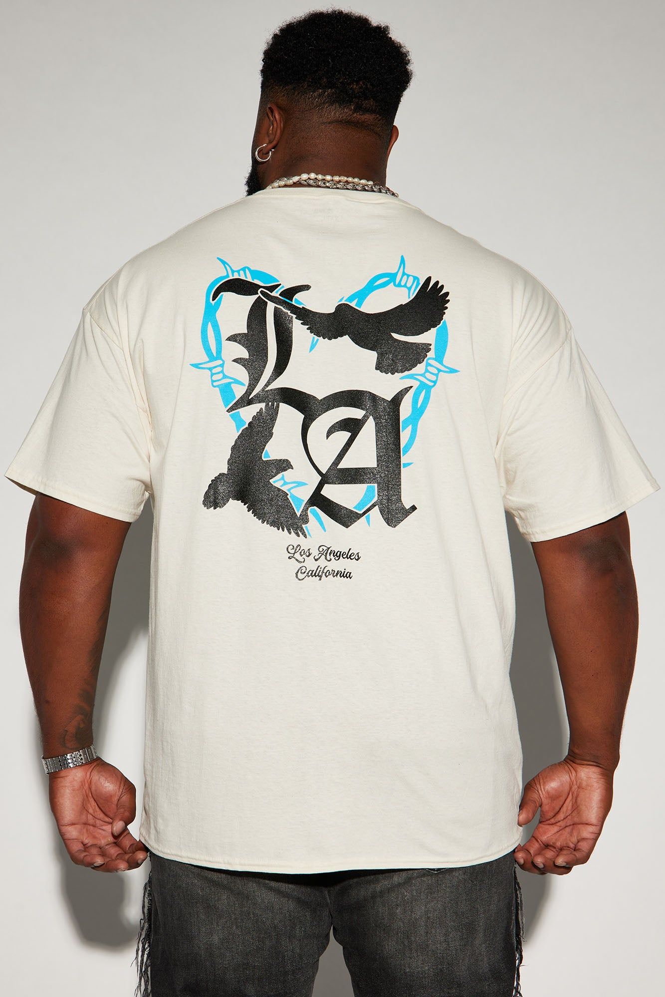 LA With Love Short Sleeve Tee - Cream sold by Fashion Nova product image thumbnail 5