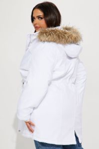 Cozy Inside Puffer Jacket - White sold by Fashion Nova