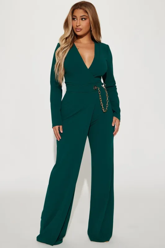 Need A Date Long Sleeve Jumpsuit - Hunter sold by Fashion Nova
