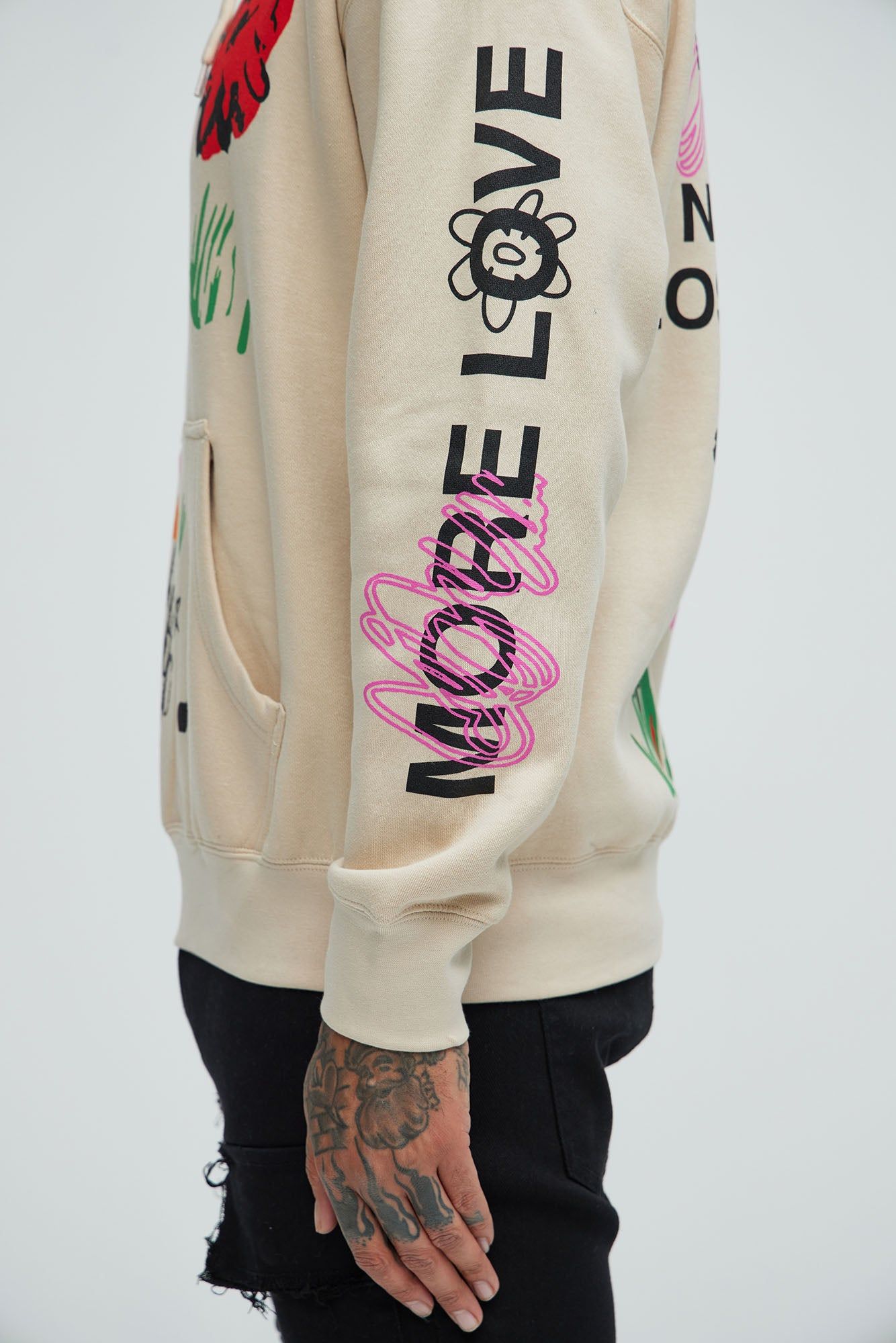 More Love Worldwide Hoodie - Sand sold by Fashion Nova product image thumbnail 4