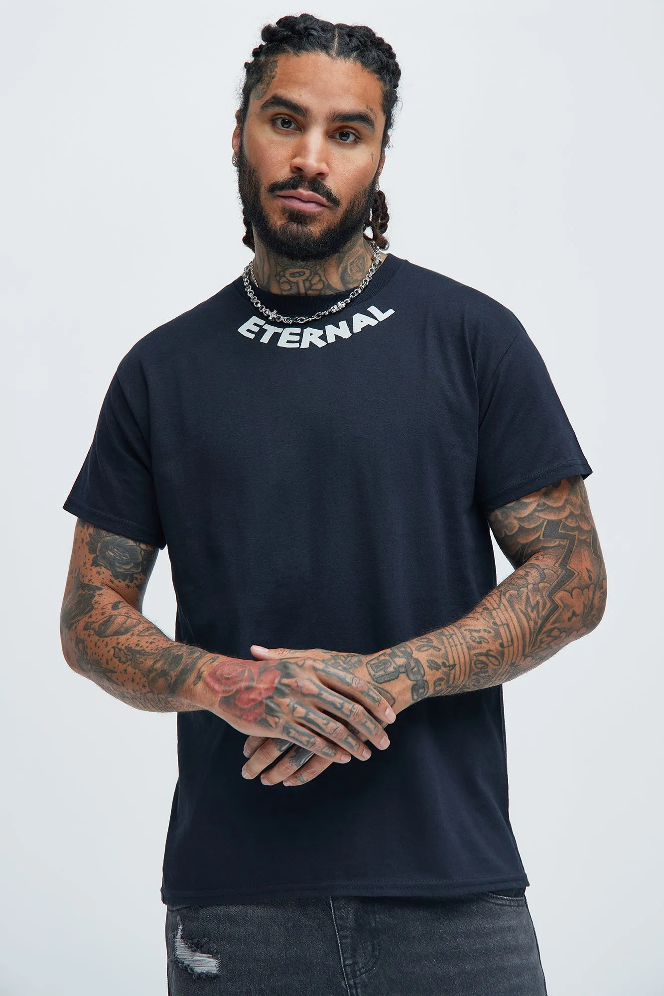 Eternal Happiness Oversized Short Sleeve Tee - Black sold by Fashion Nova