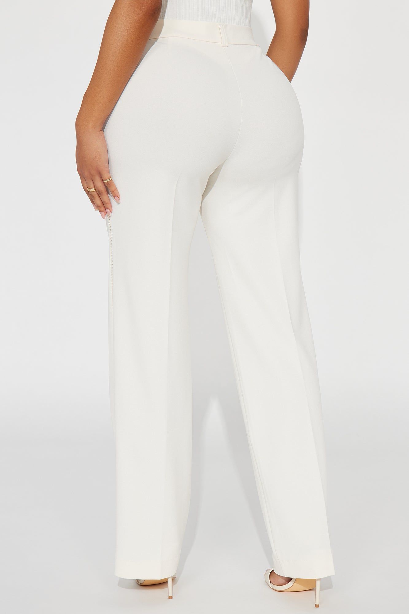 High Fidelity Cut Out Trouser - Ivory sold by Fashion Nova product image thumbnail 4