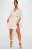Francesca Flowy Mini Dress - Oatmeal sold by Fashion Nova