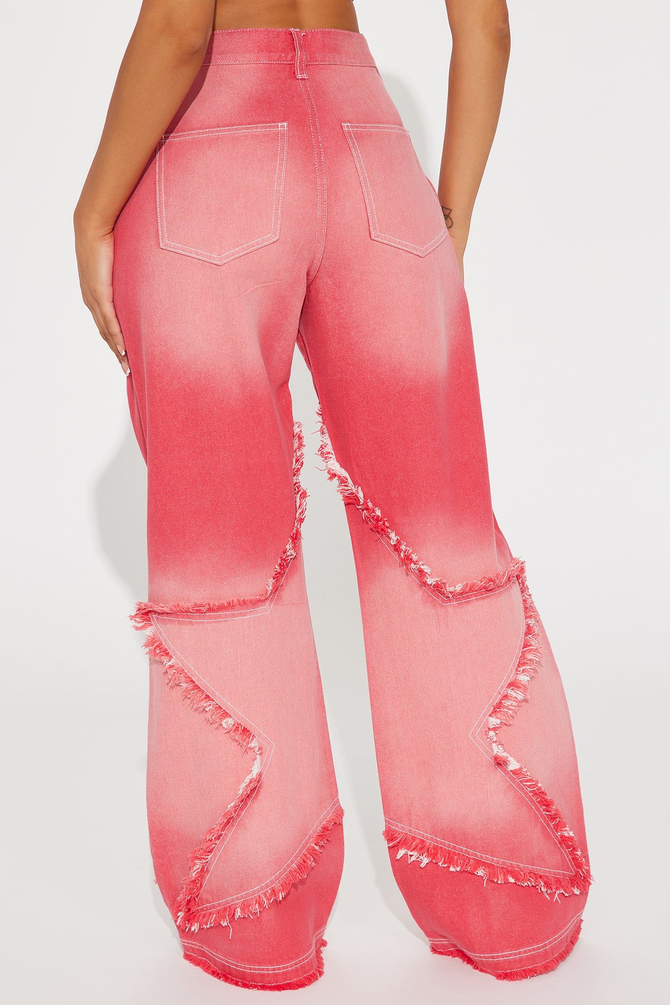 When The Stars Align Baggy Jeans - Red sold by Fashion Nova product image thumbnail 3