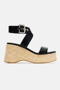 Lainey Platform Wedges - Black sold by Fashion Nova