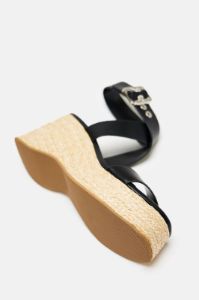 Lainey Platform Wedges - Black sold by Fashion Nova