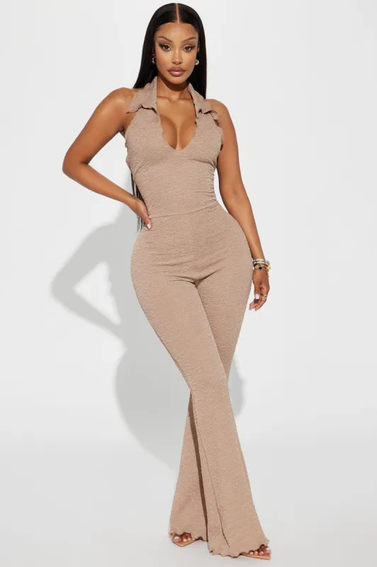 Dovie Jumpsuit - Mocha sold by Fashion Nova