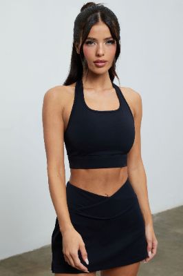 Game Set Match Sports Bra - Black sold by Fashion Nova