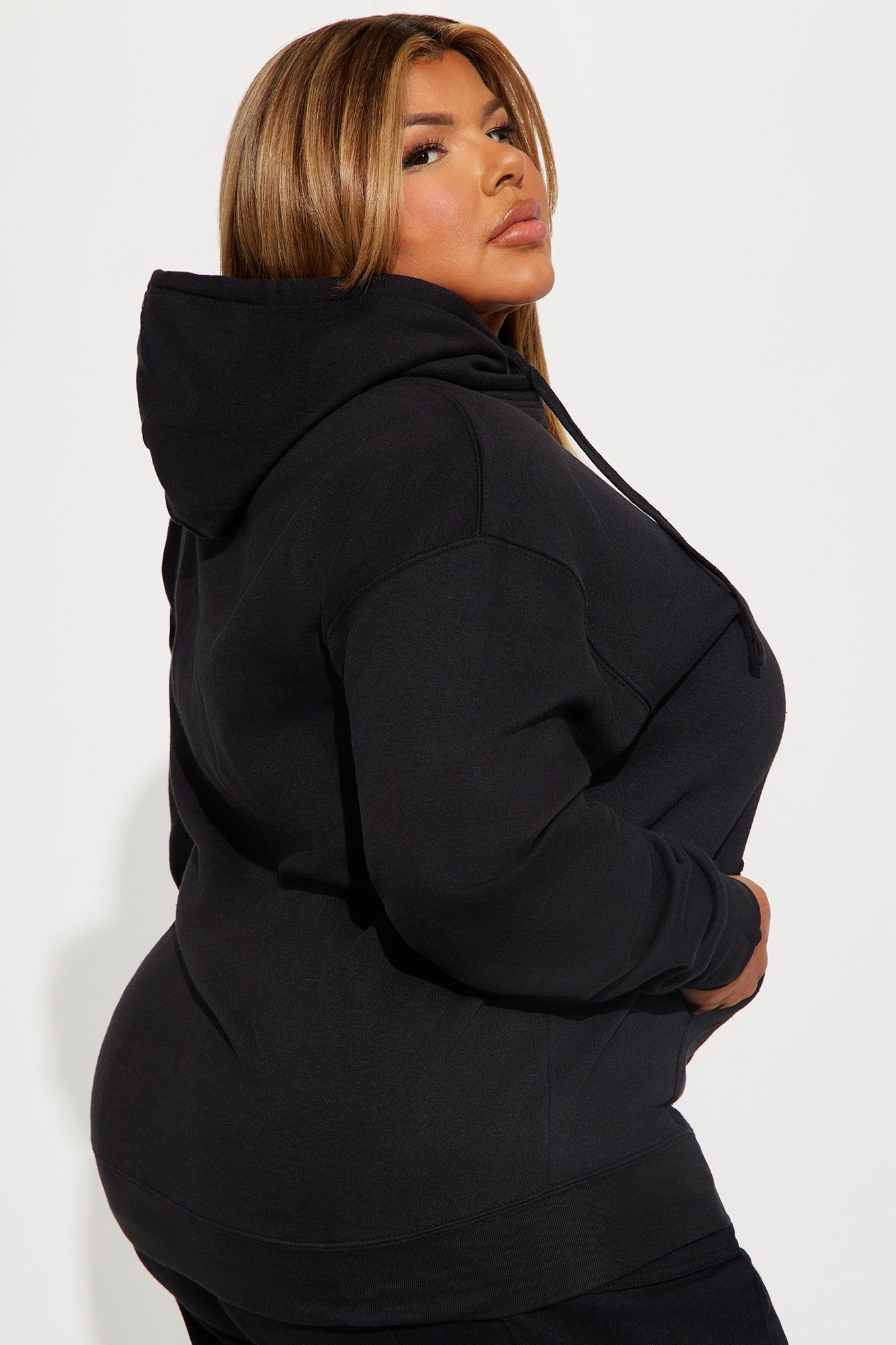 Be Happy Smiley Face Hoodie - Black sold by Fashion Nova product image thumbnail 7