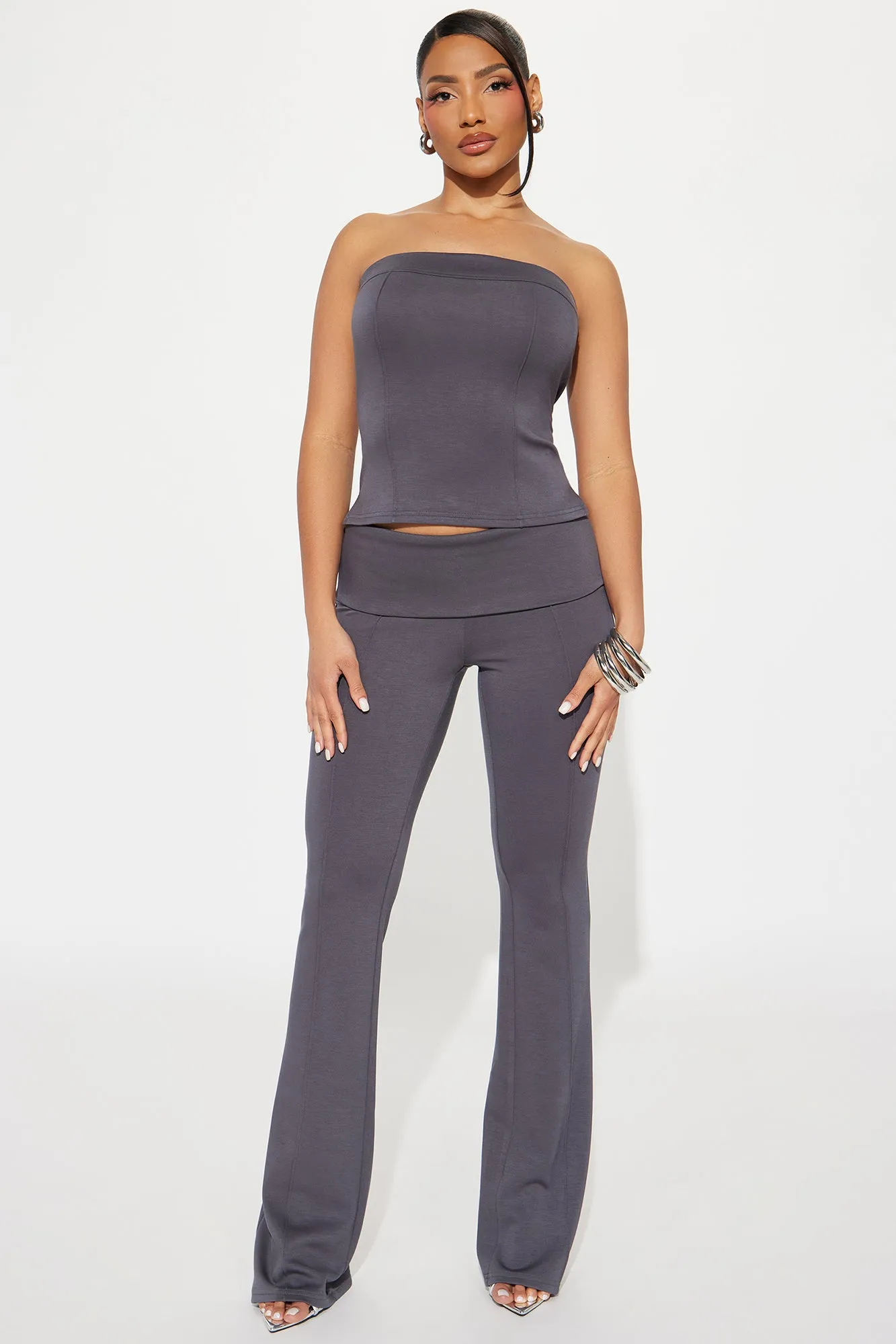 Sammy Super Soft Pant Set - Charcoal sold by Fashion Nova