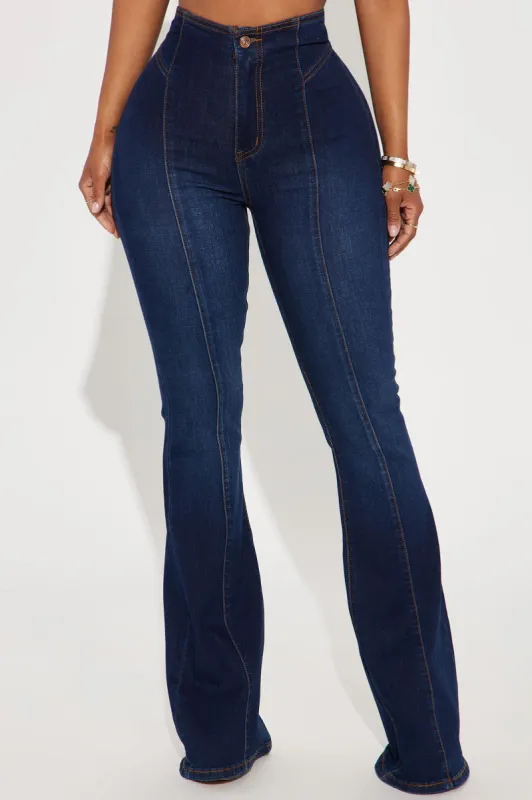 Rosemary Stretch Flare Jeans - Dark Wash sold by Fashion Nova