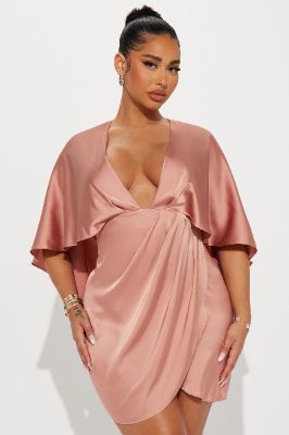 Anabelle Satin Mini Dress - Mauve sold by Fashion Nova