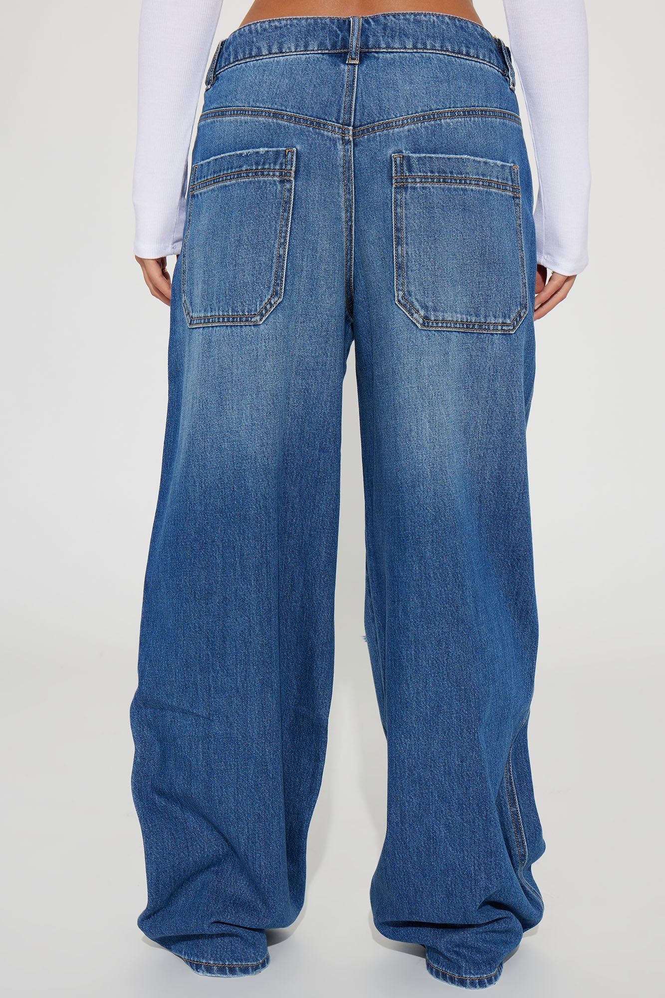 Rosaline Ripped Loose Straight Leg Jeans - Dark Wash sold by Fashion Nova product image thumbnail 3