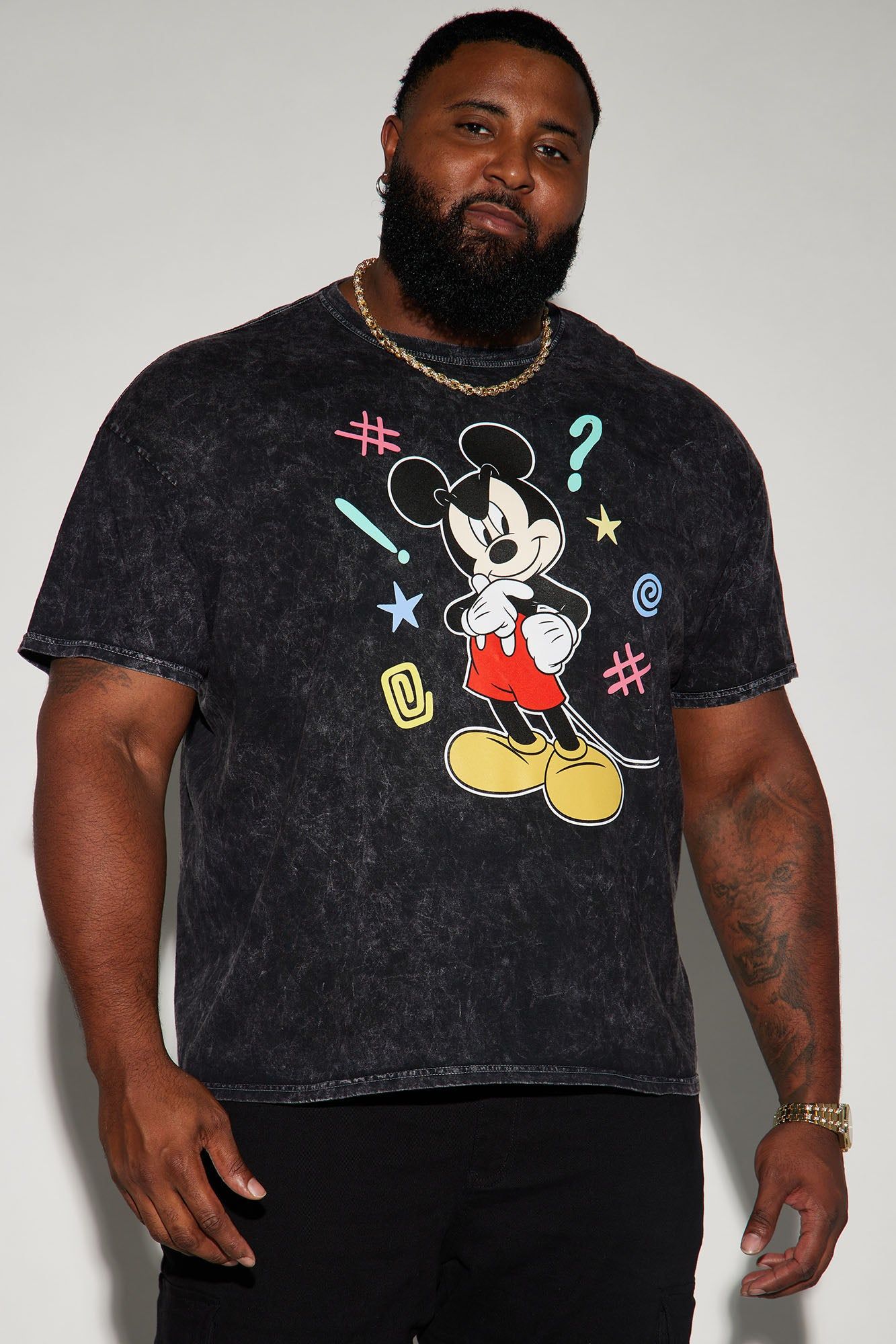 Mickey Punctuation Mark Short Sleeve Tee - Black sold by Fashion Nova product image thumbnail 5
