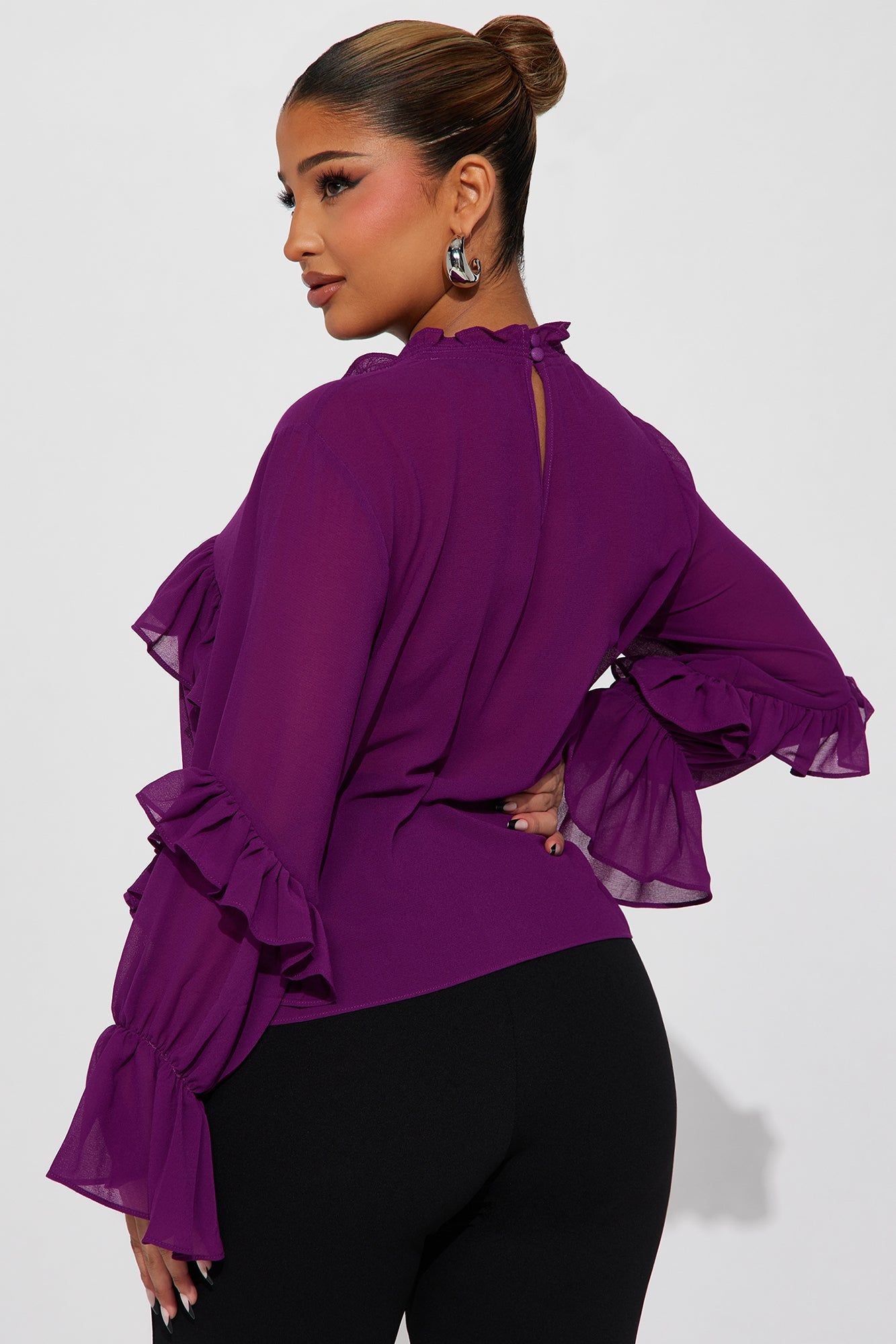 Birdie Blouse Top - Purple sold by Fashion Nova product image thumbnail 3