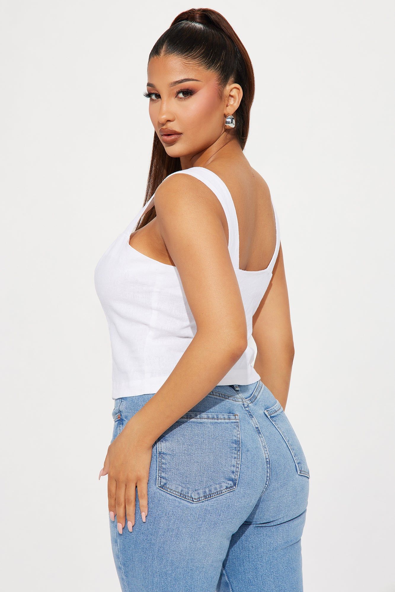 Successful Linen Top - Off White sold by Fashion Nova product image thumbnail 3