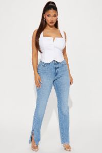 Successful Linen Top - Off White sold by Fashion Nova
