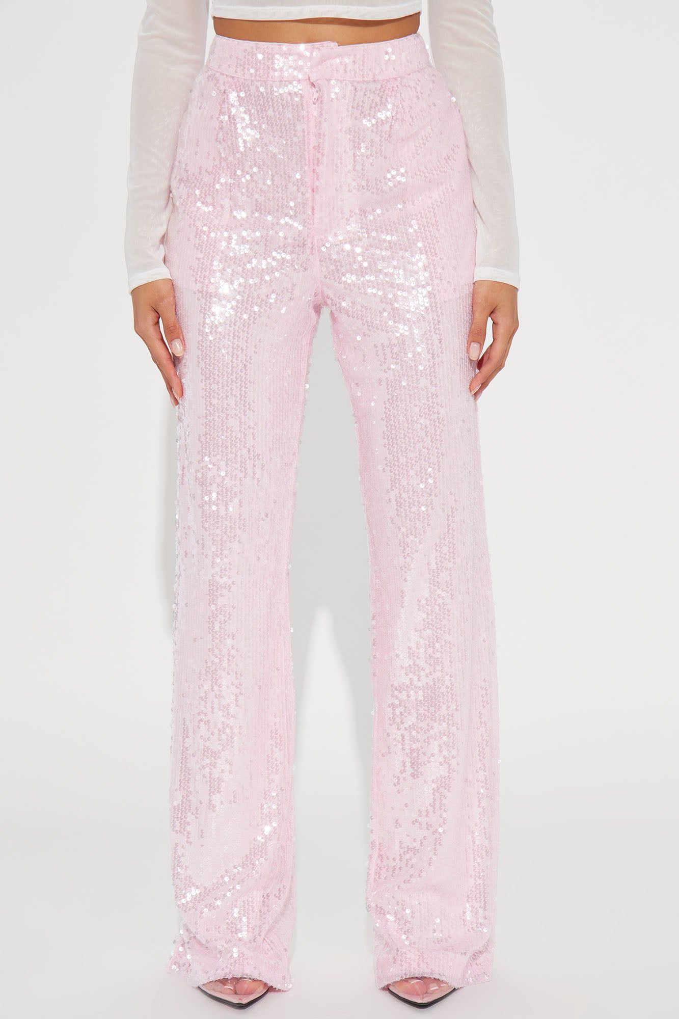 A Sweeter Place Sequin Trouser - Pink sold by Fashion Nova product image thumbnail 2