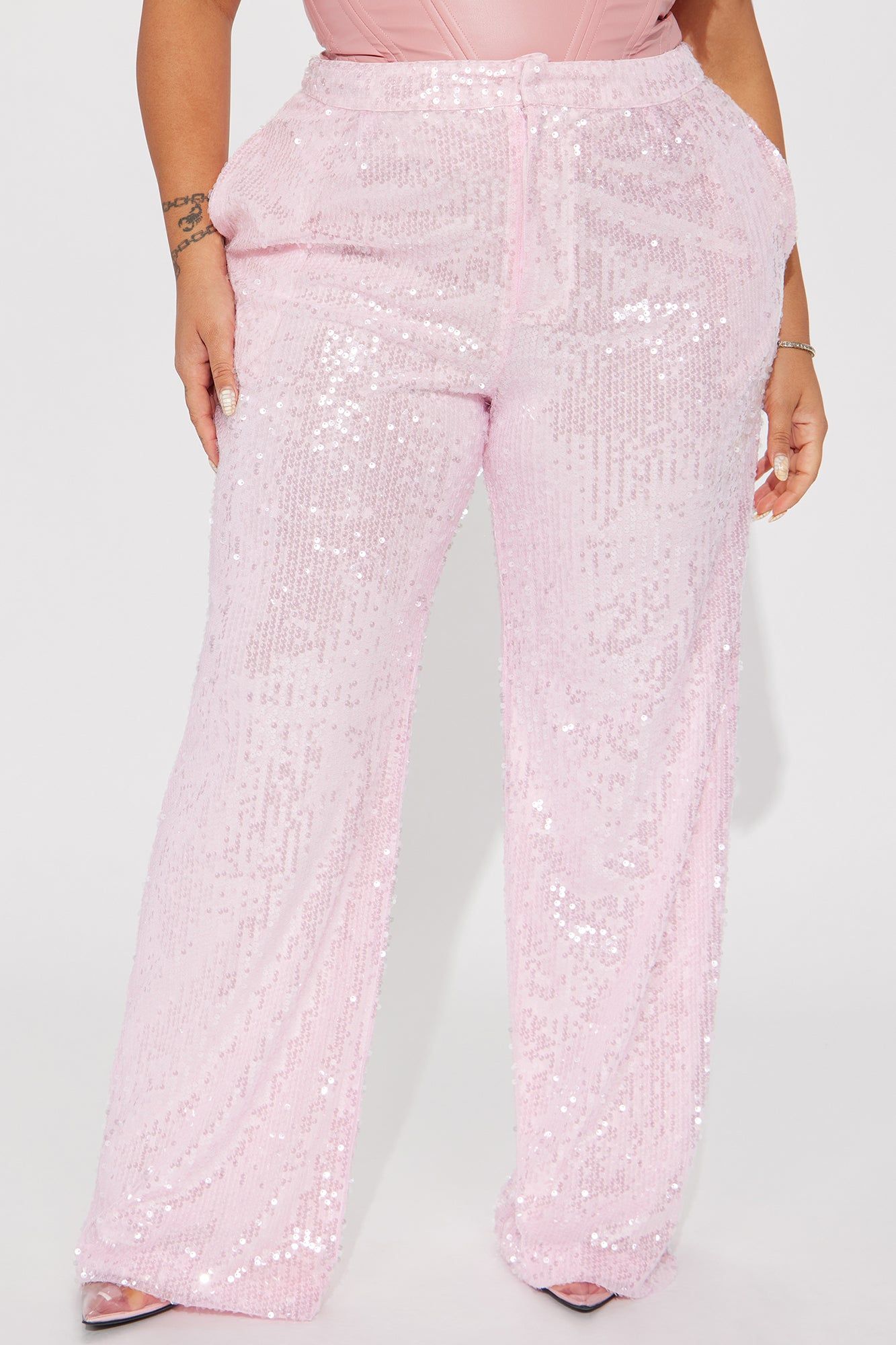 A Sweeter Place Sequin Trouser - Pink sold by Fashion Nova product image thumbnail 5