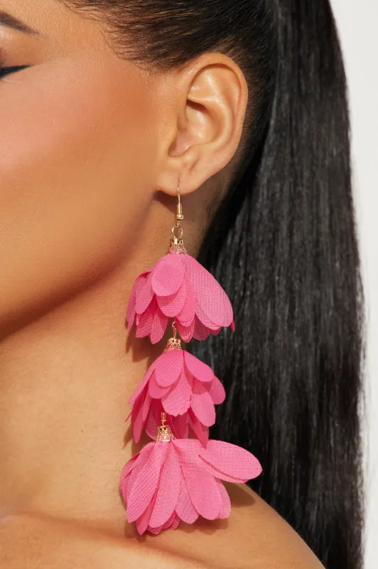 Garden Oasis Earrings - Pink sold by Fashion Nova