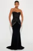 Ivanka Velvet Corset Gown - Black sold by Fashion Nova