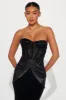 Ivanka Velvet Corset Gown - Black sold by Fashion Nova