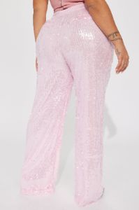 A Sweeter Place Sequin Trouser - Pink sold by Fashion Nova