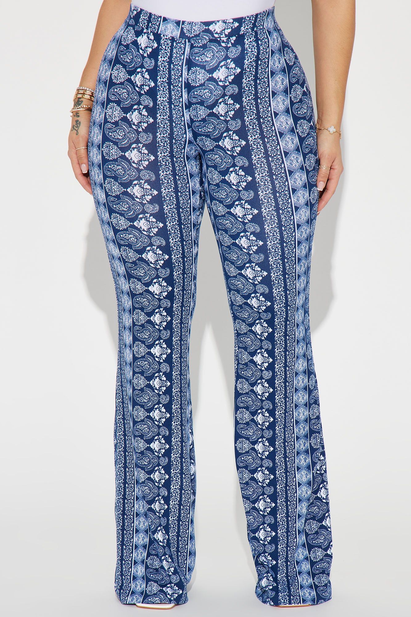 Adria Flare Pant - Navy/combo sold by Fashion Nova product image thumbnail 2