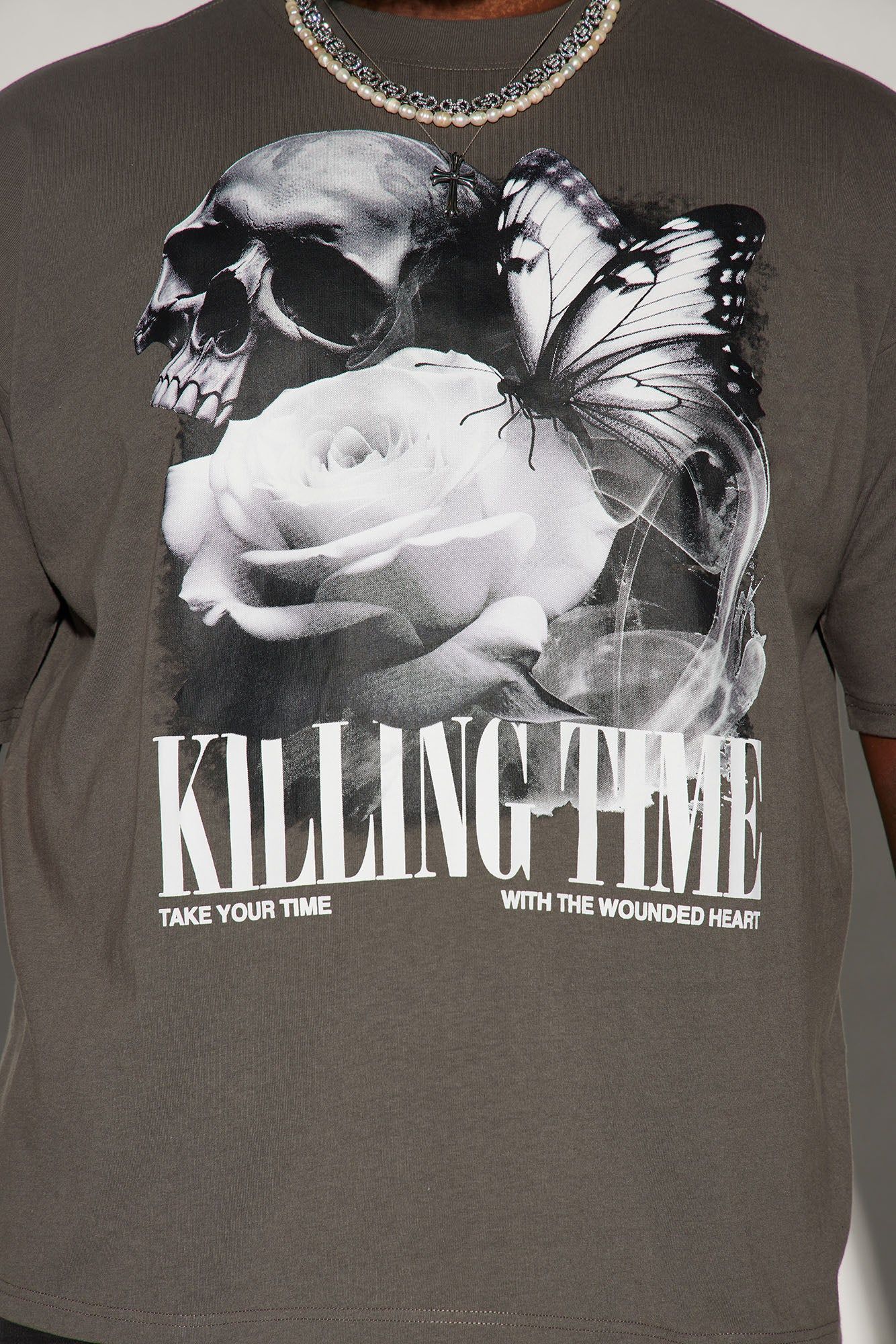 Killing Time Short Sleeve Tee - Charcoal sold by Fashion Nova product image thumbnail 6