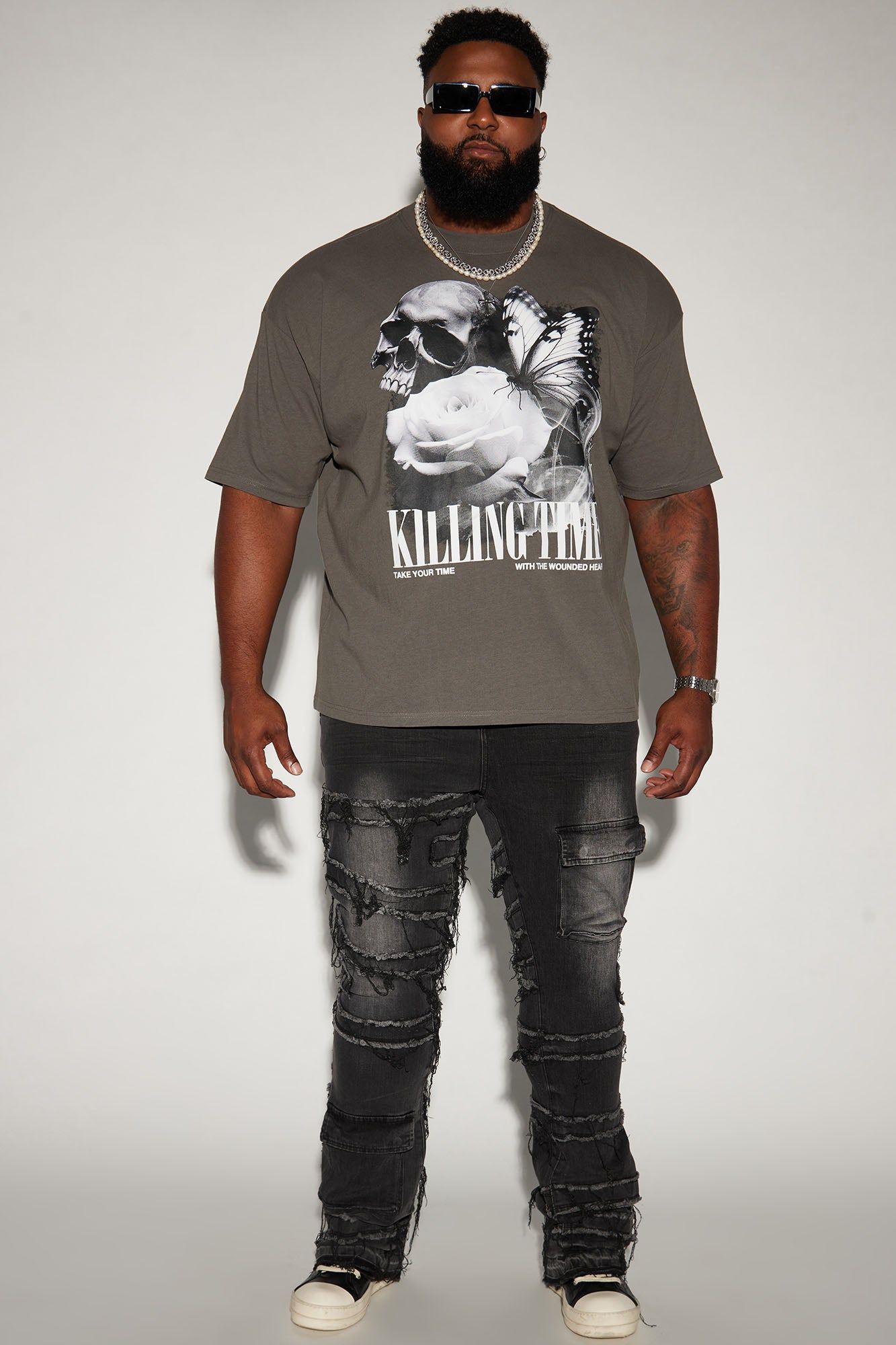 Killing Time Short Sleeve Tee - Charcoal sold by Fashion Nova product image thumbnail 5